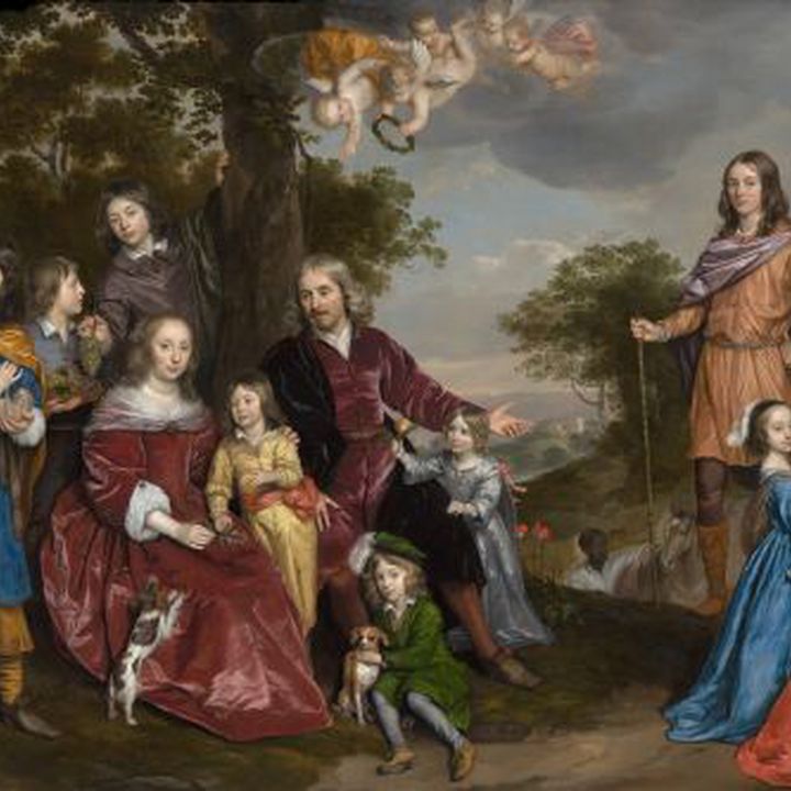 Portret van Willem van den Kerckhoven en zijn familie