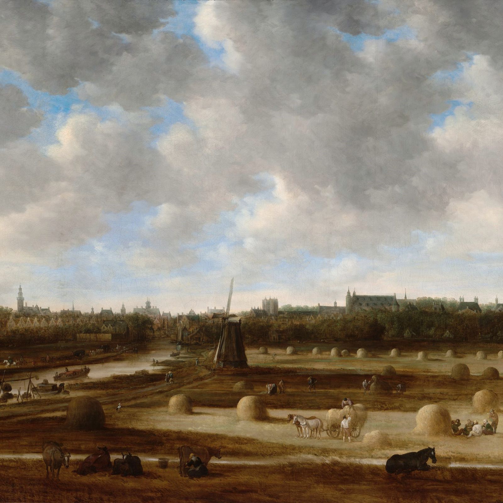 Jan van Goyen's Gezicht op Den Haag in het Haagse stadhuis